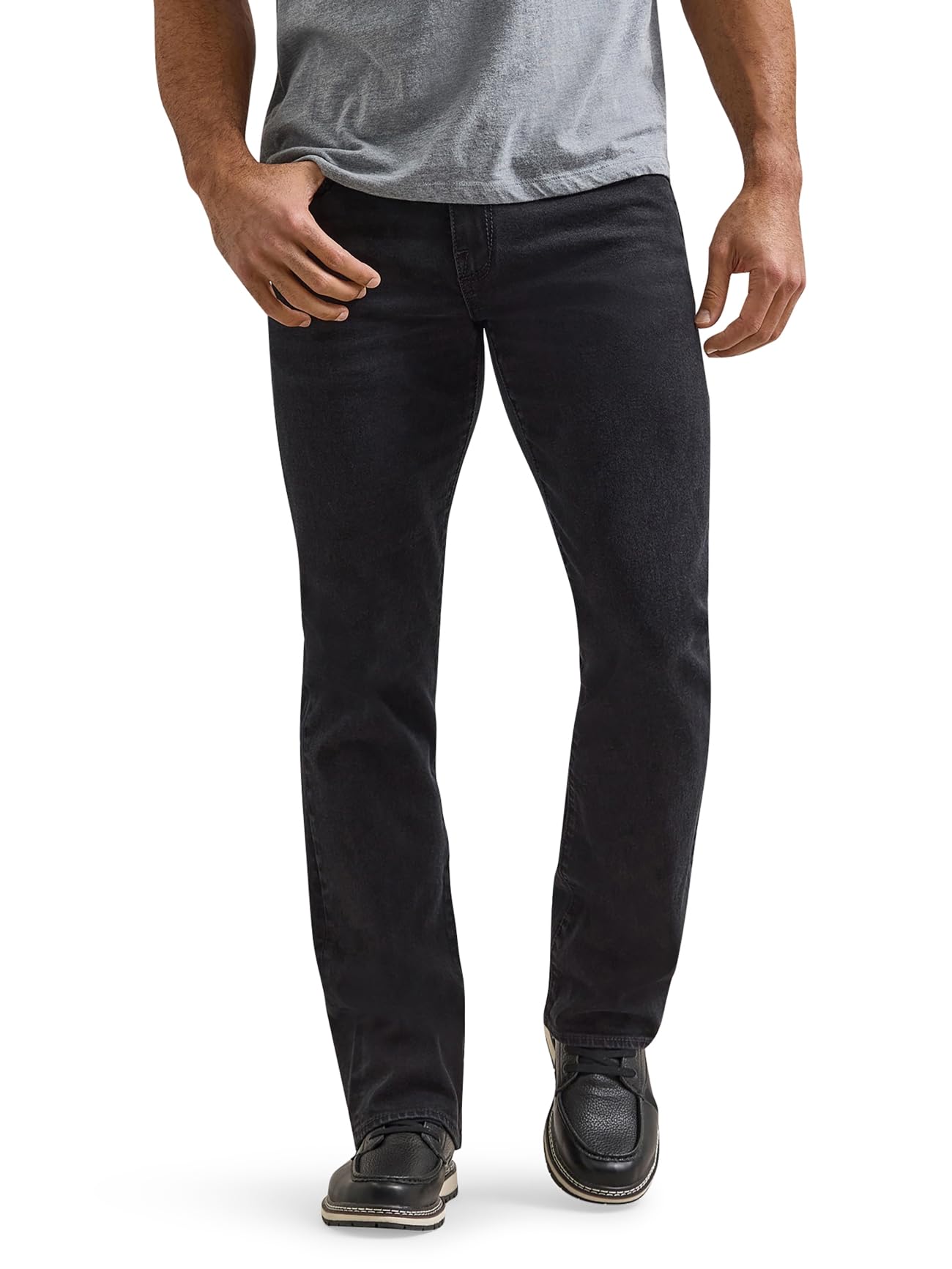 Rock & Republic Men's Mid-Rise Bootcut Jean, Black Out, 30W x 32L Image