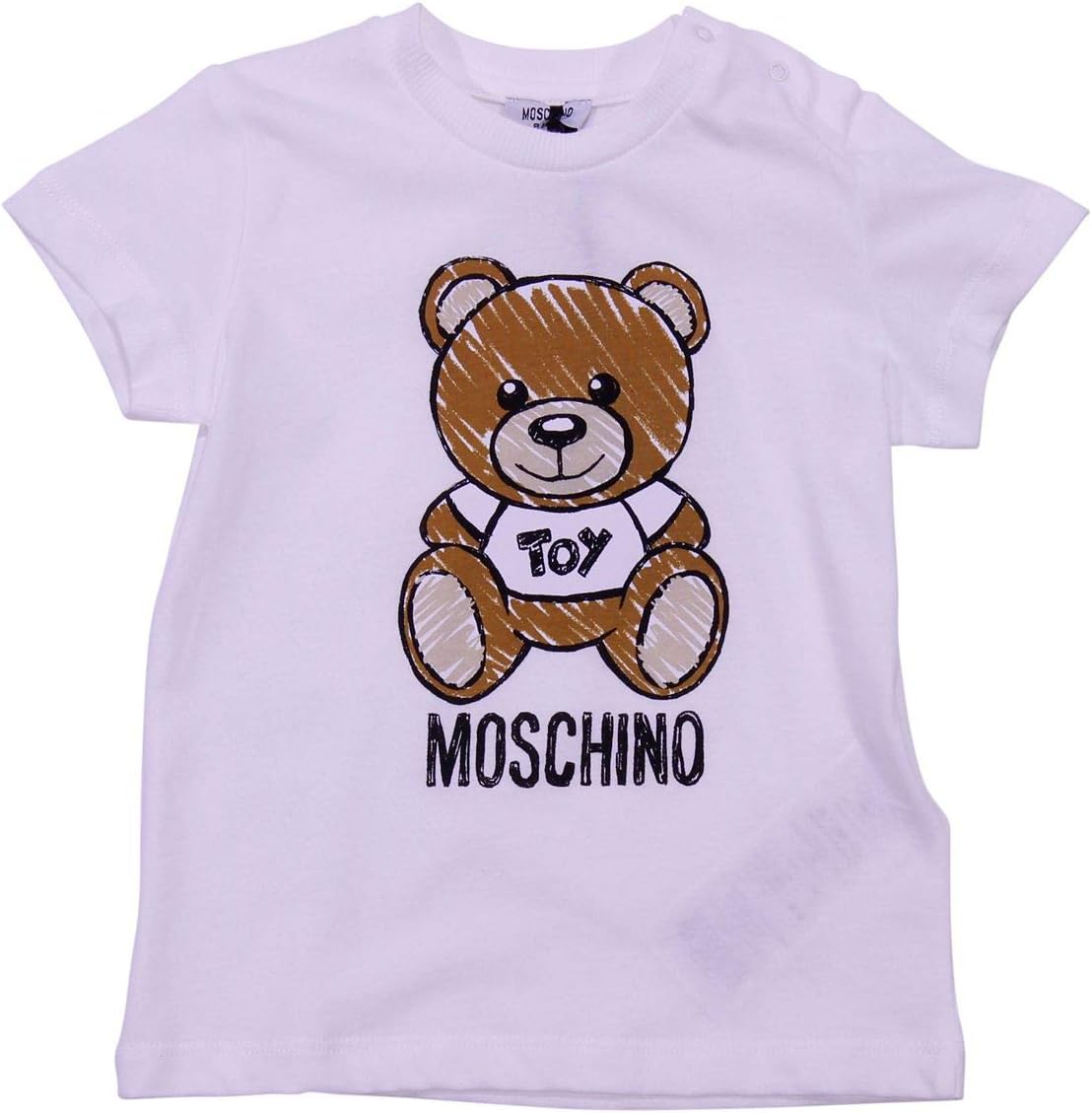 Moschino Fashion Baby-Girls MXM01NLAA0310063 White T-Shirt | Spring-Summer 19