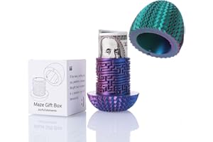 JHBEEY Christmas Money Gift Ideas - Creative Brain Teaser Box for Kids & Adults, Easter Egg Mystery Puzzle Box with Hidden Compartment for Cash Gift, Birthday Wedding Easter Xmas Holiday Celebration