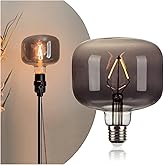 AMDTU Large Vintage E26 Edison LED Globe Bulb 20 Watt Equivalent Dimmable 2200K Soft Warm Smoky Grey Oversized Medium Base Big Light Bulb Adds Vintage Charm and Warmth to Home or Commercial Decor