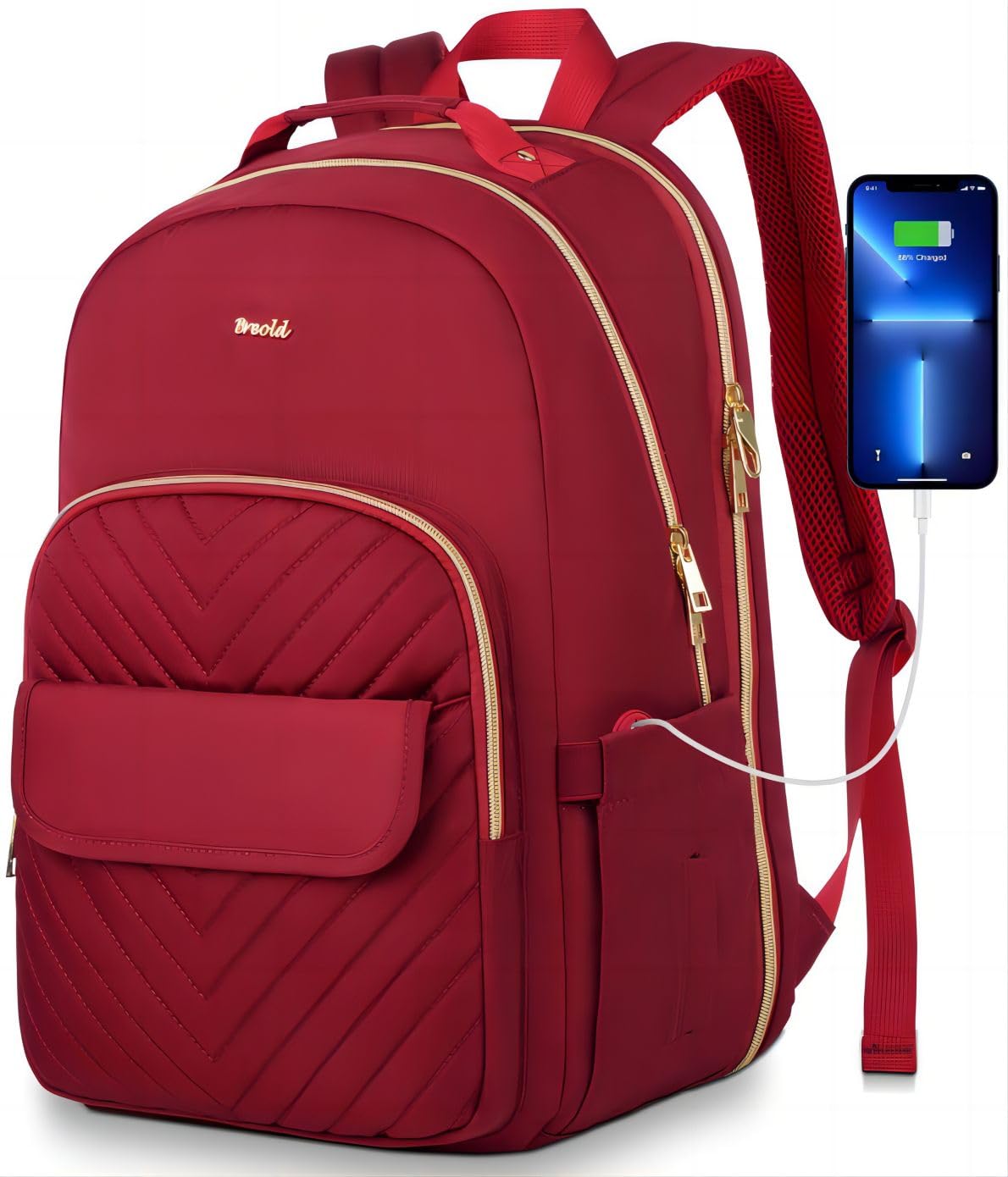 Breold Backpack for Women Teacher Bag Girls School Bookbags for Middle School University,Laptop Backpack Work Backpack for Personal Essentials