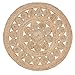 Coastal Farmhouse Flooring - Celeste Tan Round Jute Rug, 3' Diameter