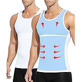 Arjen Kroos Men's Compression Shirts Abdominal Control Tank Top Ice Silk Shapewear Seamless Body Shaper