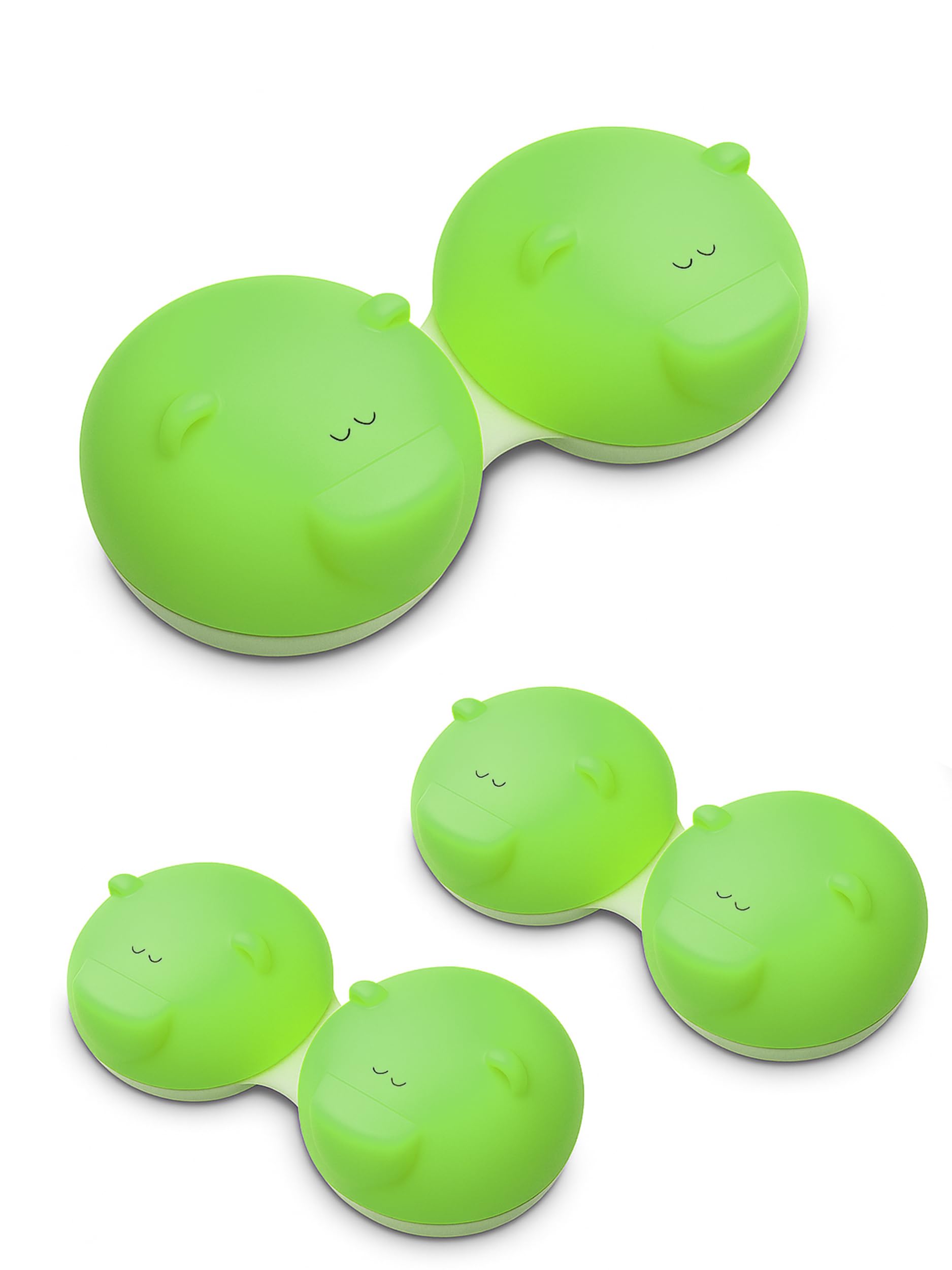 SPORTS WORLD VISION 3PCS Bear Range Contact Lens Cases, Cute Animal Lens Holder Case, Lightweight, Portable and Distinctive Design, Fun Contact Lens Travel case, Storage/Soaking Lens Solution Box