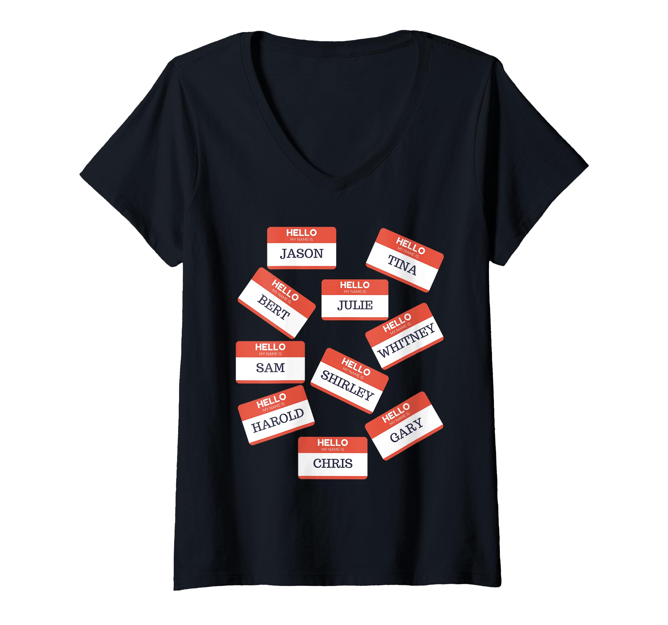 Womens Identity Thief Costume Funny Halloween Party Easy Costumes V-Neck T-Shirt