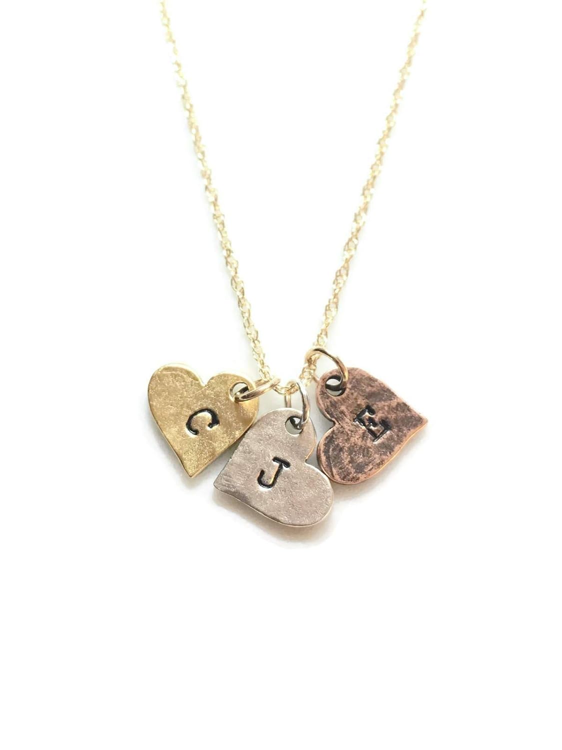 Mom Necklace with Kids Names 3 Kids Mothers Day Gift Heart