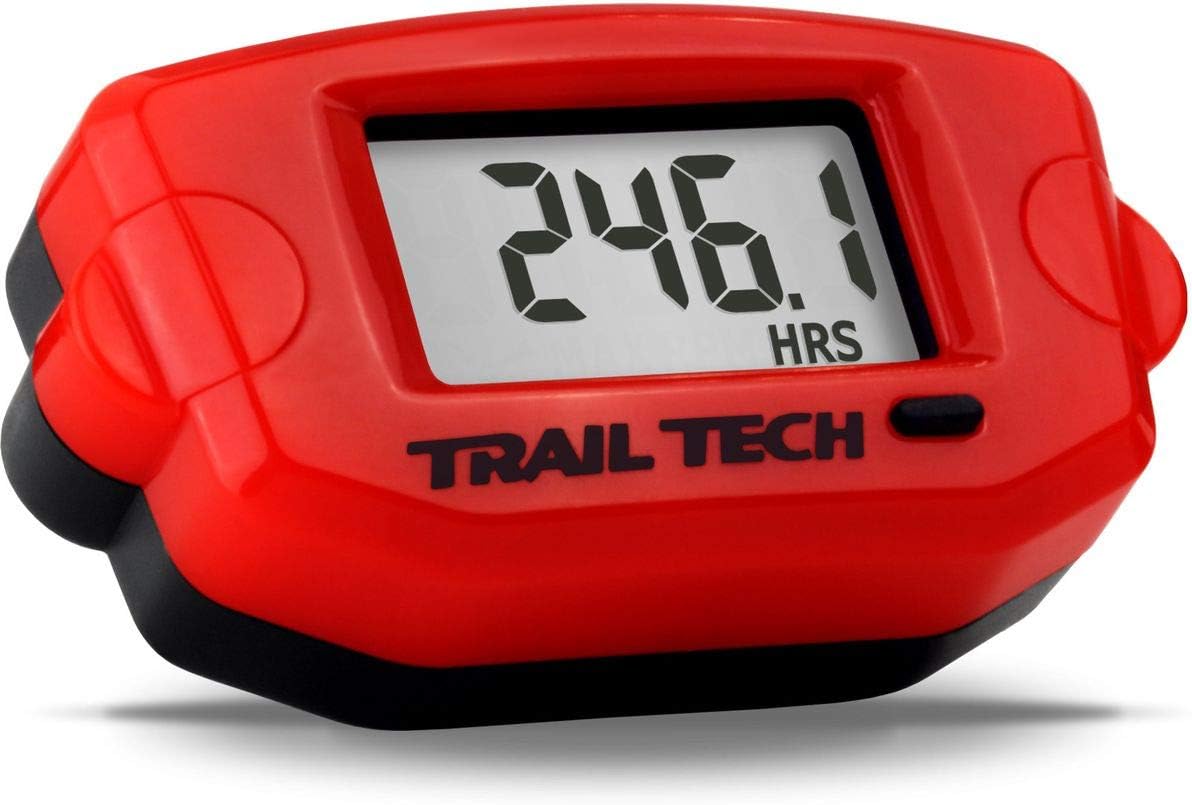 Trail Tech TTO Tach/Hour Meter - Surface Mount (RED)