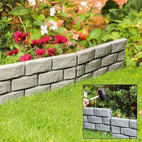 Bargains Galore 4pc Brick Effect Garden Edging Border Path