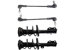 TRQ Front Suspension Kit Complete Strut & Coil Spring Assembly Sway Bar Stabilizer Link Compatible with 2016-2019 Chevrolet Cruze