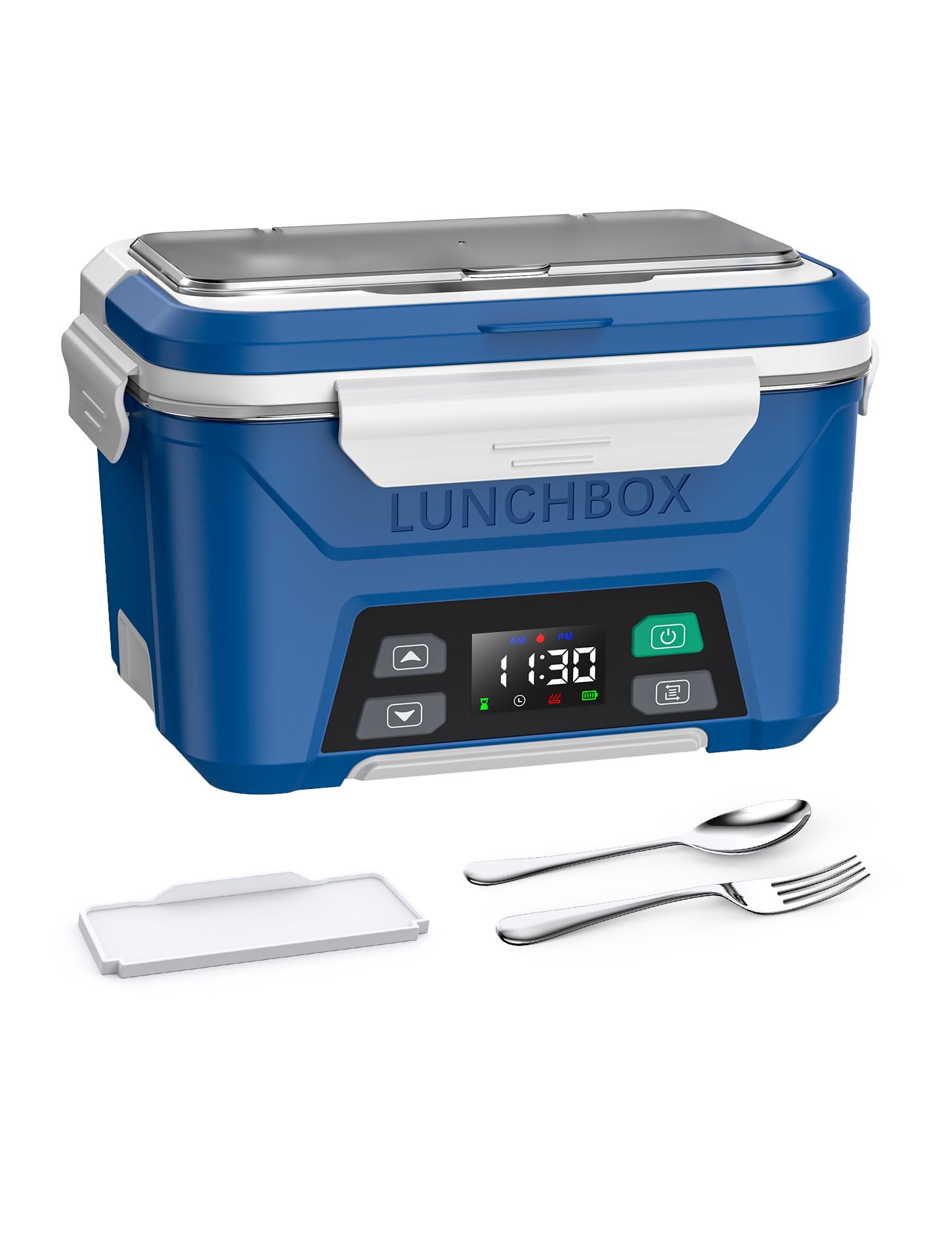 Photo 1 of EAST OAK Cordless Electric Lunch Box for Adults, Heated Lunch Box Battery Powered with Automatic Heating, 5.5 Cups Portable Food Warmer with Removable Tray Divider