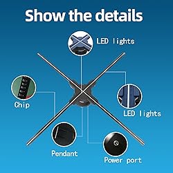3D Hologram Fan, Hologram Fan Projector Screwless