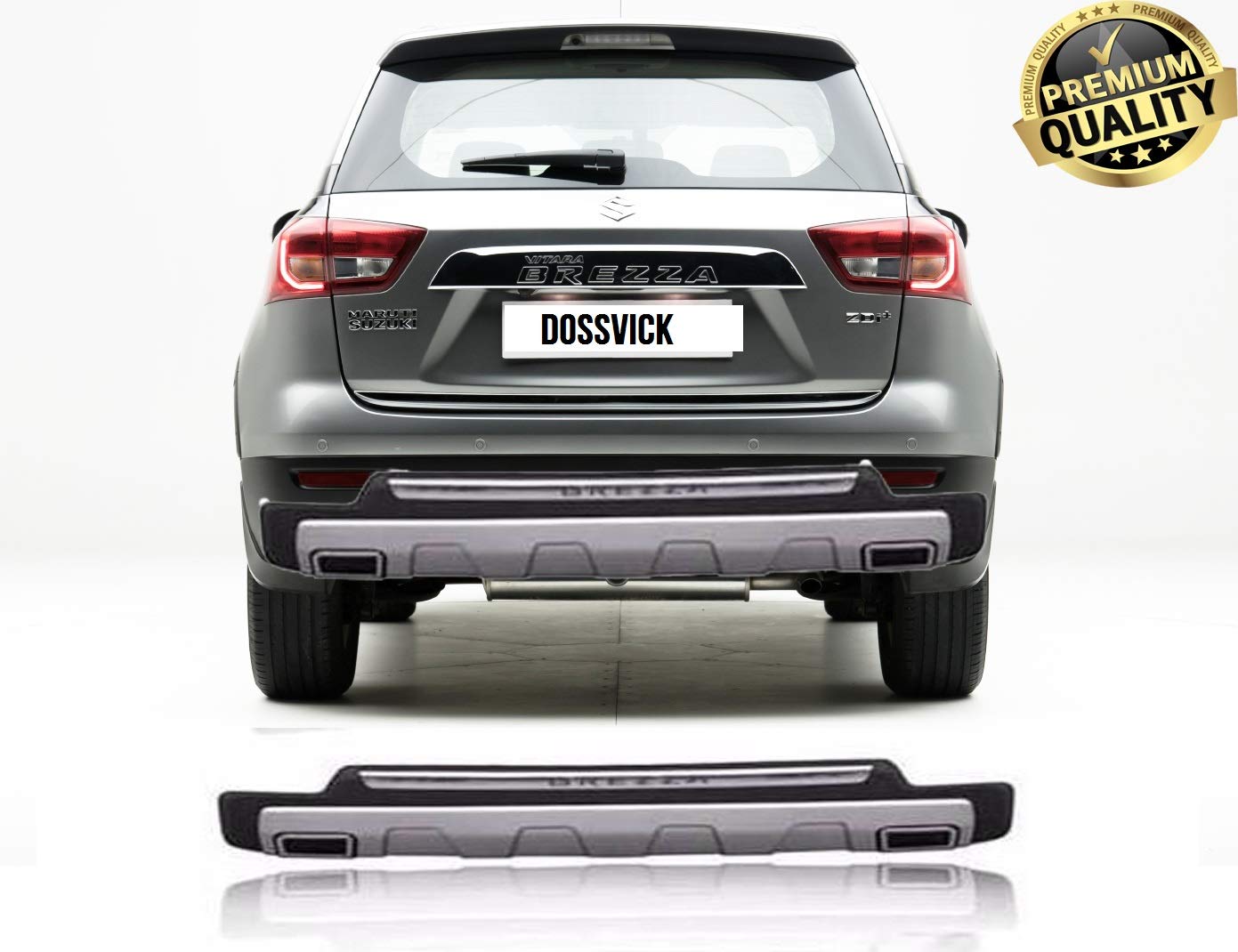 DOSSVICK Brezza All models Bumper Diffuser Rear Guard (Tough Quality