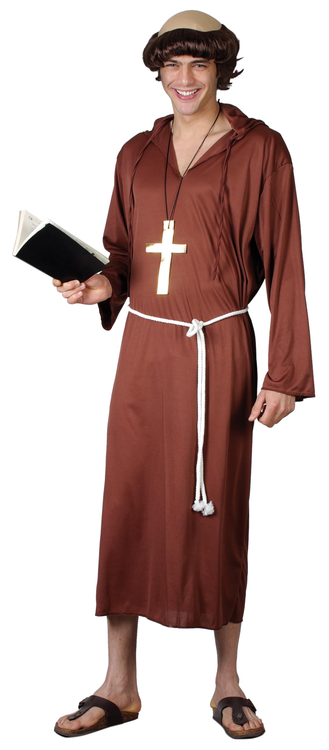 Wicked Costumes Mens Monk of the Abbey Fancy Dress Costume - X-Large