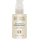HOT TOOLS Heat Protectant Straightening Serum | Hair Straightener, Reduces Frizz, and Speeds Up Styling | Protects Hair from Heat Damage without Use of Silicones