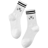SHENHE Women's Skull Printed Funny Socks Moisture Wicking Sports Casual Crew Socks