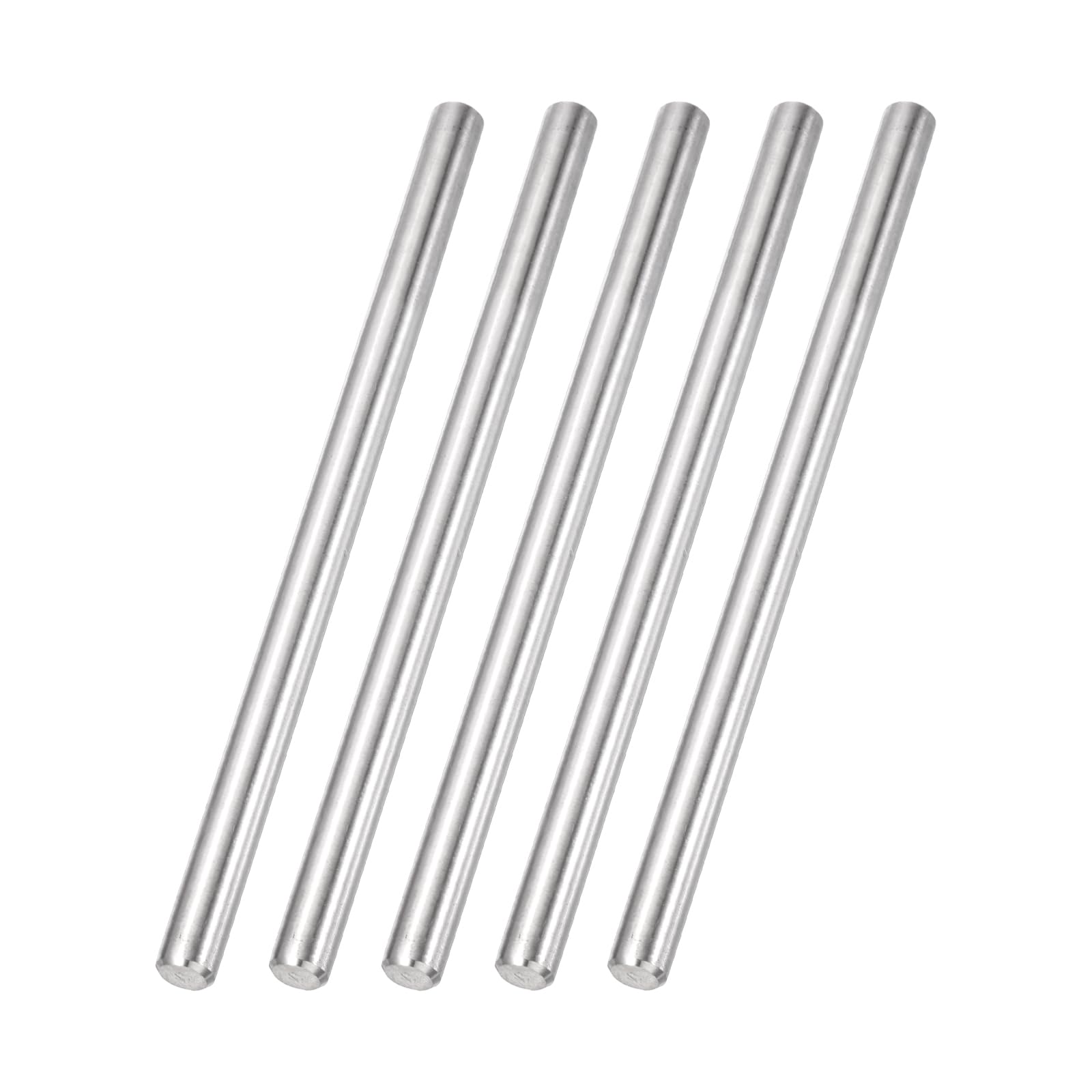 sourcing map 5 Pack RC Wheel Axle Pin, 10x100mm Steel Hex Wheel Hub Nut Pin Replacement for DIY RC Car Truck Boat Helicopter Model Part, Silver β image 1