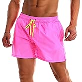 YnimioAOX Men's Swim Trunks Quick Dry Beach Shorts Swimwear Bathing Suit