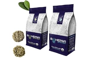 BOHEMIA YERBA MATE High Caffeine Tea - 2 BAG PACK -100% CERTIFIED USDA Organic Yerba Mate -Coffee Substitute - Energy Booster -2 LB /908 grs