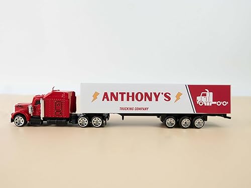 MT WORLD Personalized Toy Truck with Name Custom Semi Truck Toy