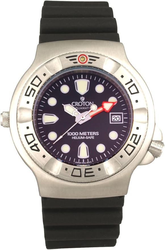 Amazon Croton CA301097BSBK Men s 1000 Meter Aquamatic Diver With 