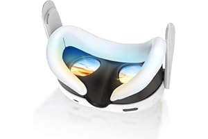 OURVR Silicone Face Cover Pad Compatible with Meta/Oculus Quest 3 Headset Accessories (White)