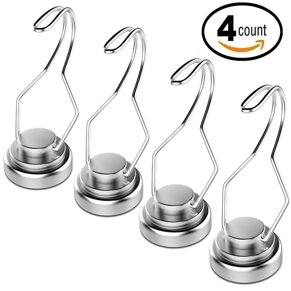 30lb Swivel Swing Powerful Magnetic Hooks Magnetic Swivel Hooks - Heavy Duty Super Strong Hook Magnet Set - Best For Refrigerator, Door Coat Hook, Grill Utensils, Cruise Cabin Wall, Garage Tool Hanger