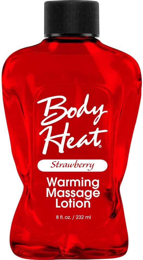 Body Heat Warming Massage Lotion, Strawberry, 8 fl. oz.