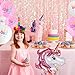 30 Pcs Unicorn Birthday Balloons Pink Unicorn Balloons for Unicorn Theme Party, Kids Birthday Party, Baby Shower, Festival Party Decorations (Pink)