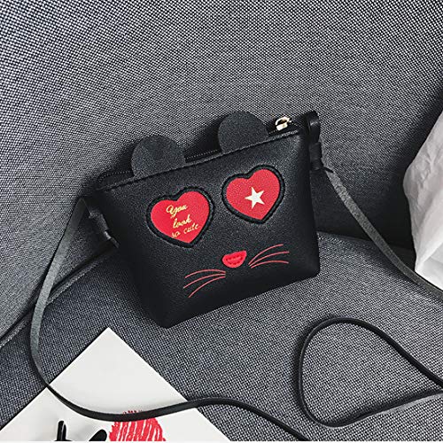 Eilova Cute Animal Cat Little Girl Crossbody Purse Coin Wallet Mini PU Shoulder Bag Handbag for Kid - Thumbnail 5
