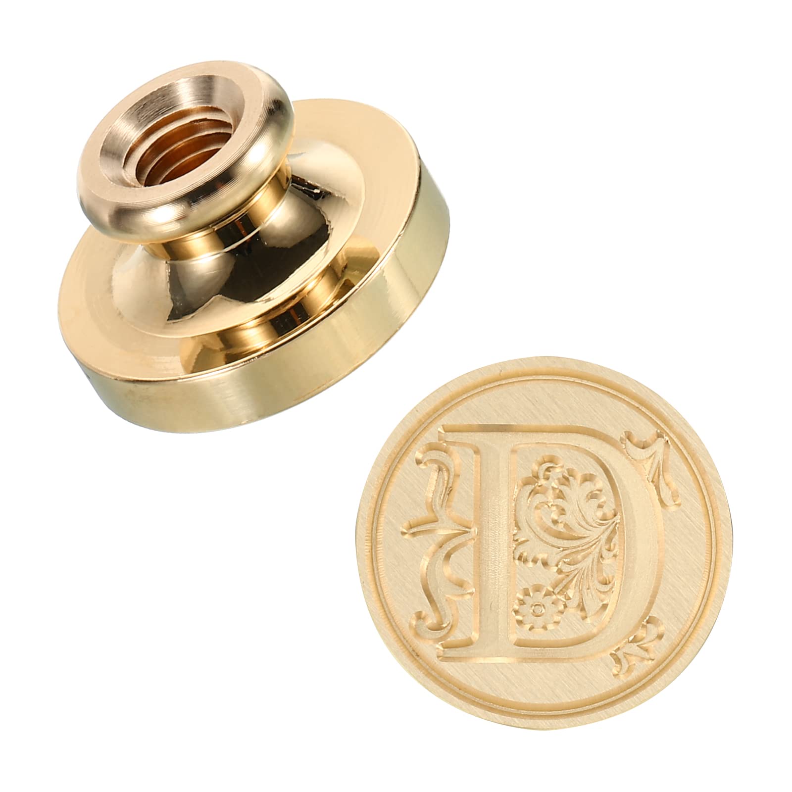 PATIKIL Alphabet D Wax Seal Stamp, Initial Letter Sealing Wax Stamp Classic Retro Brass Head for Envelope Invitation Cards