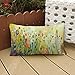 Pillow Case, Cotton Linen Rectangle Flowers Birds Print Decorative Throw Pillow Case Bed Home Decor Cushion Cover (A)