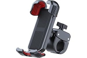 ELECPHBO Bicycle Phone Holder,Bike Cell Phone Holder for iPhone Samsung Galaxy Note & 4.5-7" Smartphone,360° Rotatable Handlebar Phone Mount for Electric Scooter ATV Road Mountain Bike Golf Cart Navigation