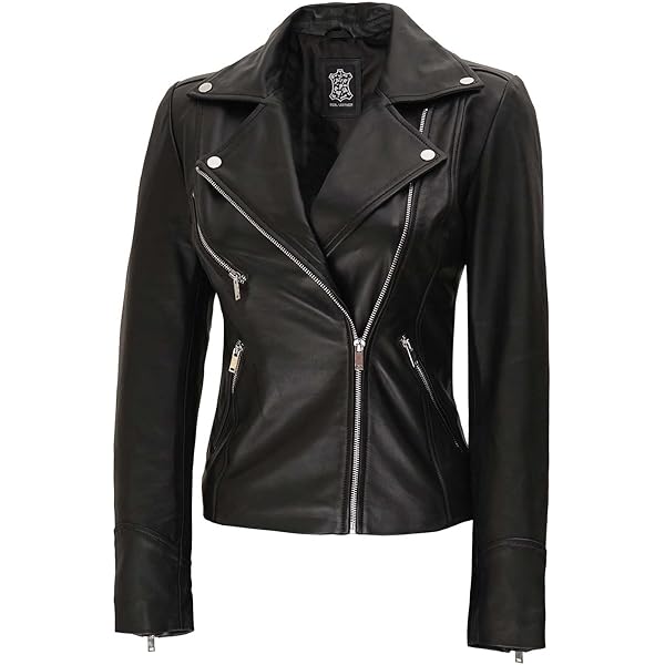 Edgy Moto Style Women's Real Leather Asymmetrical Jacket