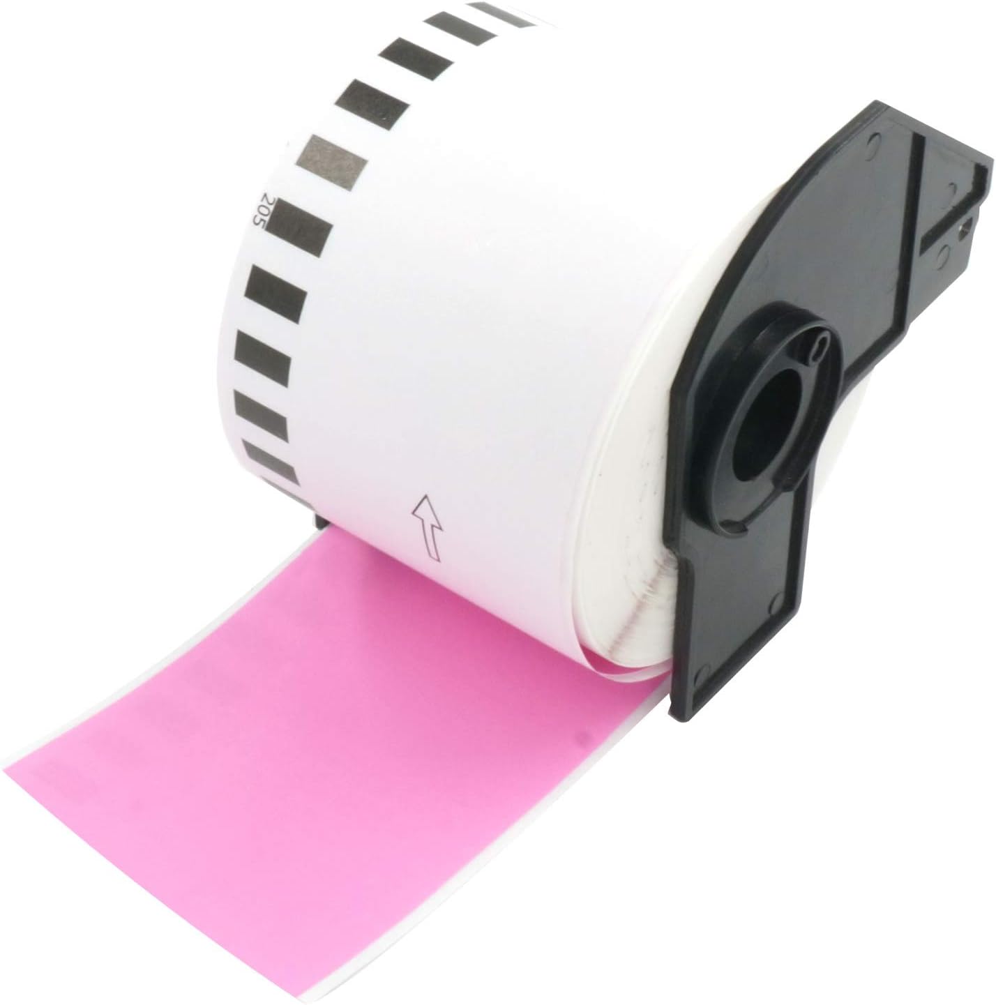BETCKEY - Compatible DK-2205 Continuous Length 2-3/7" x 100'(62mm x 30.48m) Replacement Labels, Compatible with Brother QL Label Printers [10 Rolls with Refillable Cartridge Frame] : Office Products