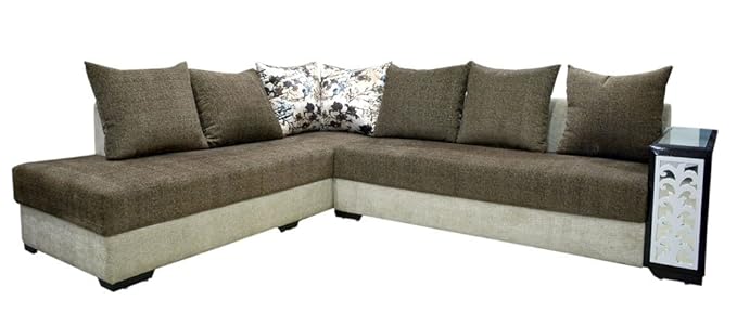 Adlakha Furniture Hardwood L-Shaped Sofa with Cushions Combination - Set of 2