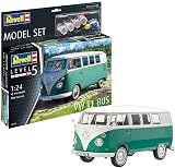 Revell VW T1 Bus 1:24 Model Kit with Glue Paints Brush Chrome Details