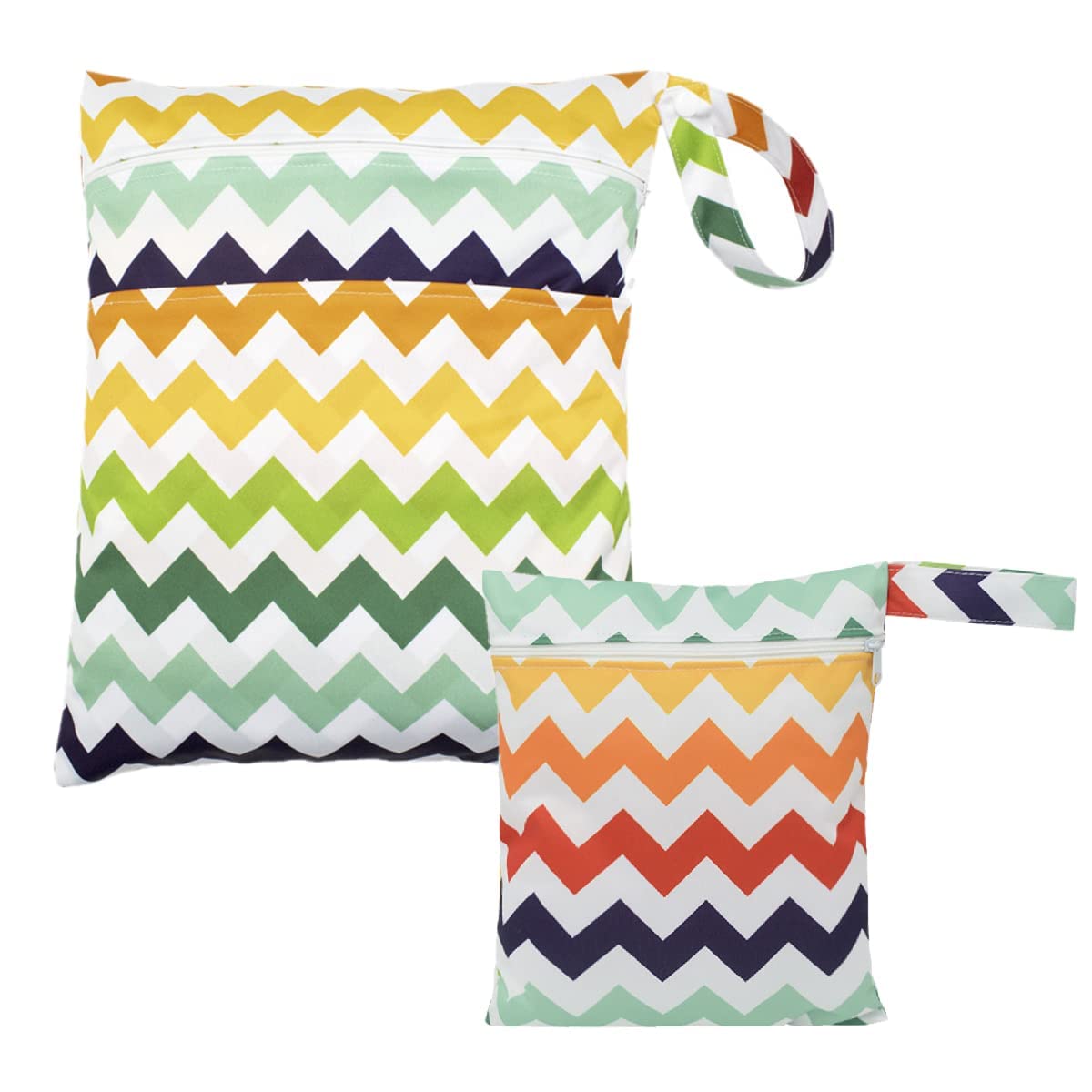 Jagowa Diaper Bag Cotton Storage Bag Moisture-Proof Waterproof Baby Bag Double Zipper Cosmetic Bag Waterproof and Reusable