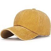 CynKen Baseball Cap All Seasons Adjustable Washed Plain 100% Cotton Dad Hat for Men Women