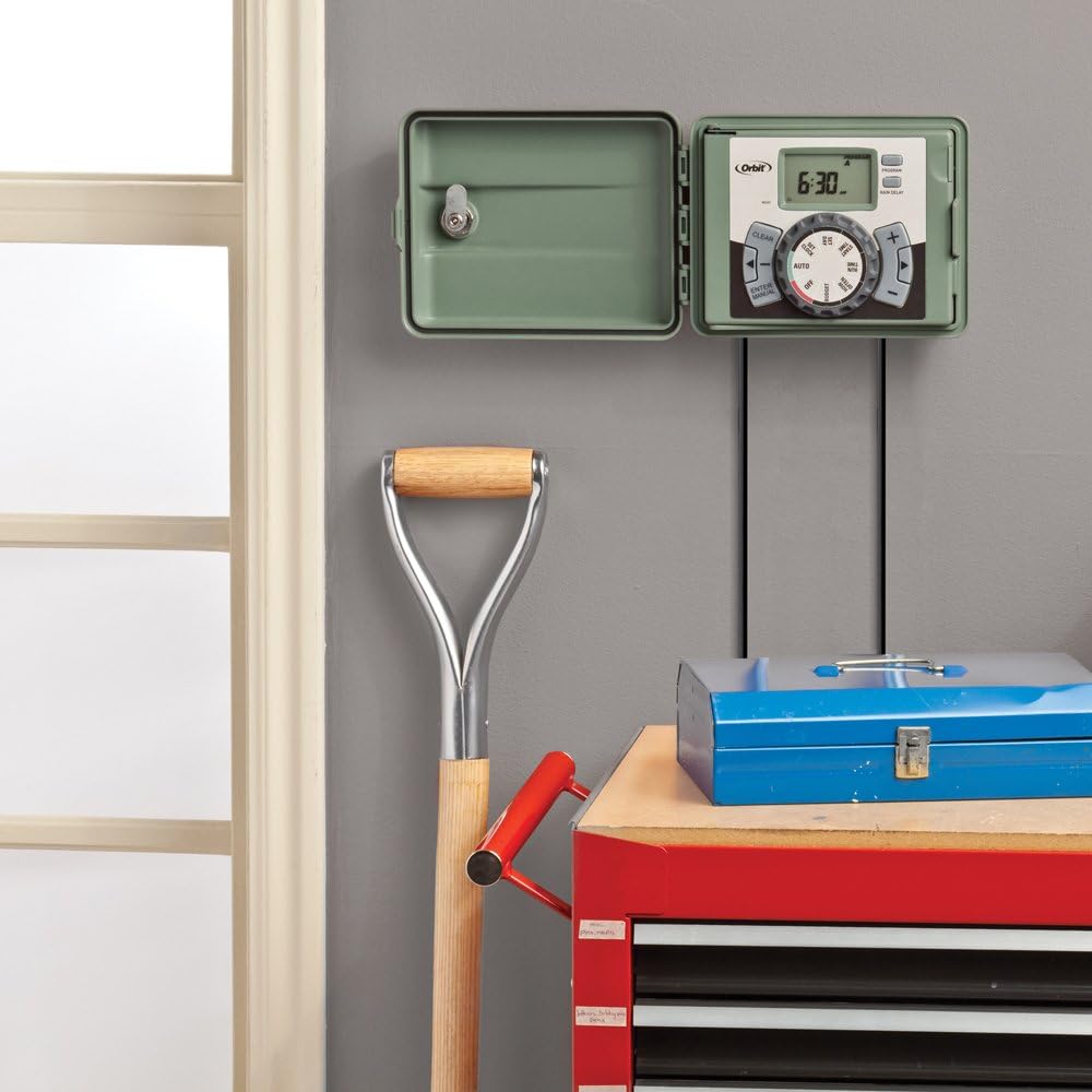 Orbit 57894 4-Station Outdoor Swing Panel Sprinkler System Timer : Watering Timers : Garden & Outdoor