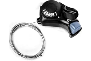 RainFlowwer Bike Shifter SL-TX30-7R, 7 Speed Bike Right Thumb Shift Lever for Mountain City Road Folding Bicycle
