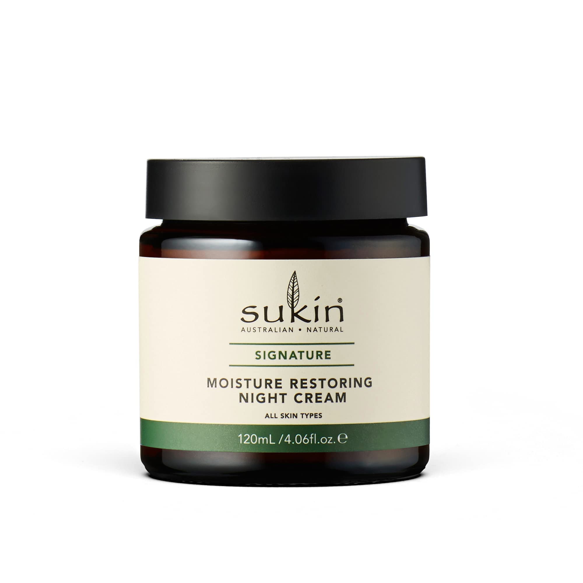 Sukin Signature Moisture Restoring Night Cream 120ml - rich in fatty acids; cruelty free & vegan friendly - replenishes the skin’s moisture levels & improves texture.