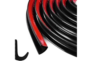 Yharnamite J Shape RV Rain Gutter, 10M Length Rubber Drip Strip with Adhesive Backing, Roof Rain Diverter Strip to Control Wa