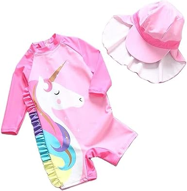 unicorn rash guard swimsuit