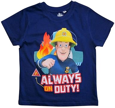 Feuerwehrmann Sam T-Shirt Jungen Rundhalsausschnitt