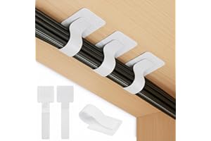 SWKJ 50 Pcs Cable Management Under Desk, Self-Adhesive Cable Tidy Clips Straps with Adjustable Nylon Buckle,Reusable Cable Or