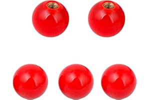 ZLYY STORE M12 Threaded 40mm/1.57Inch Diameter Round Handle Ball Knob Plastic Spherical Lever Knobs Lathe Handle Red