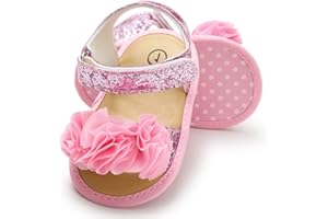LAFEGEN Infant Baby Girls Summer Sandals Newborn Toddler First Walker Crib Dress Shoes