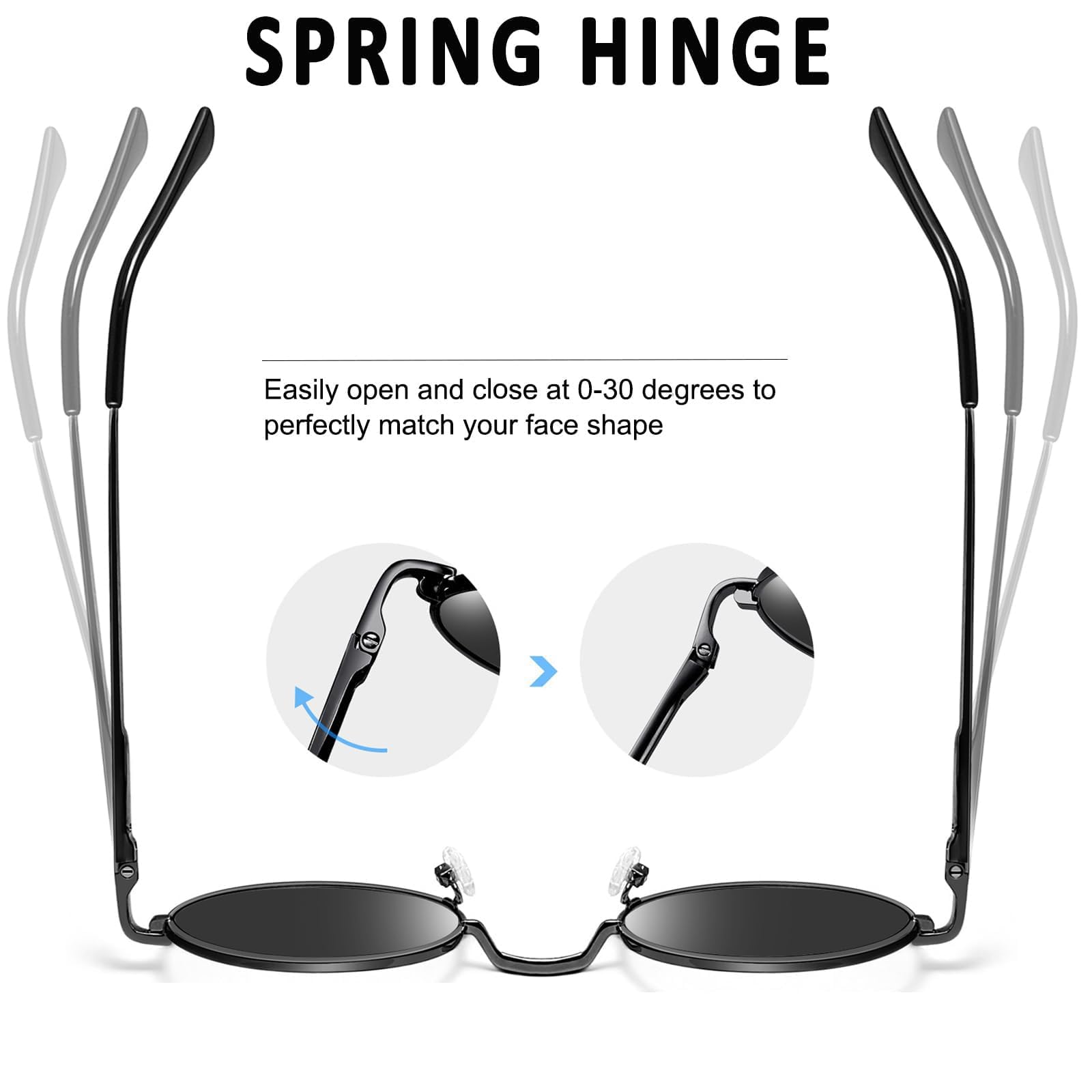 Joopin Retro Small Round Sunglasses Hippie Circle Sun Glasses Polarized UV400 Protection Metal Shades for Men Women