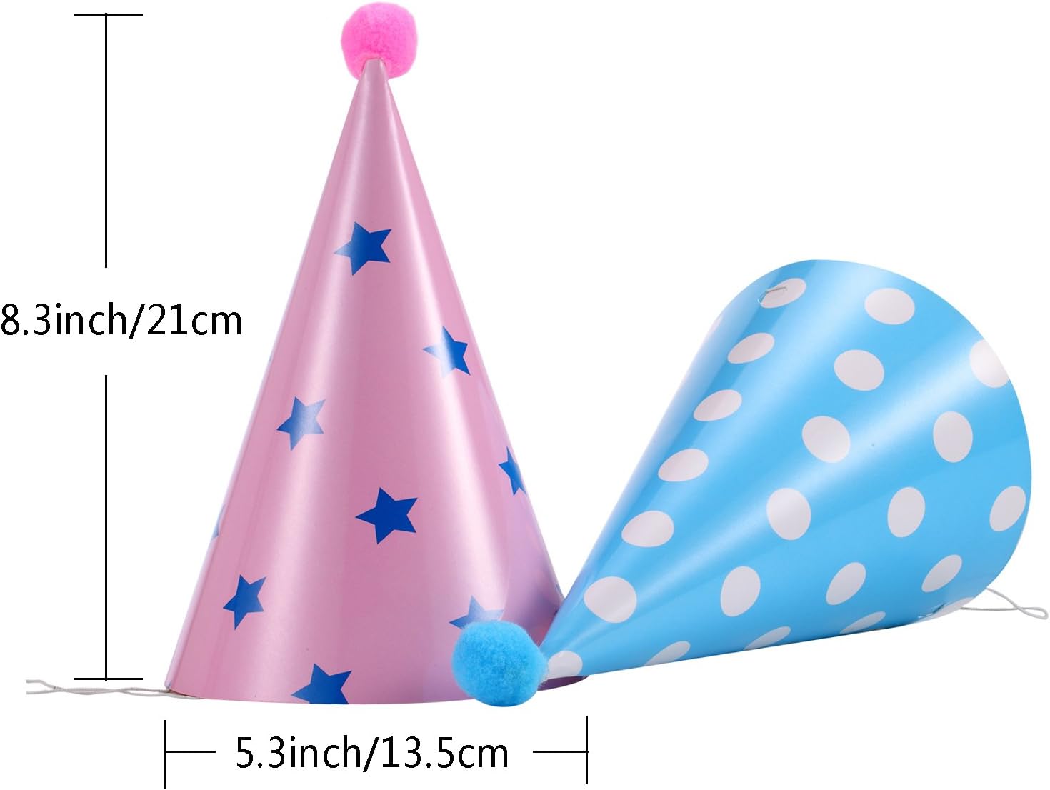 Soamazing Lovely Paper Cone Party Hats for Children's Birthday Jamboree, Pack of 12, Multicoloured, 21 - Image 3