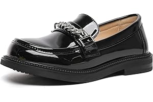 DADAWEN Boys Girls Slip-On Round-Toe Oxfords Loafers Church School Uniform Dress Shoes (Little Kid/Big Kid)